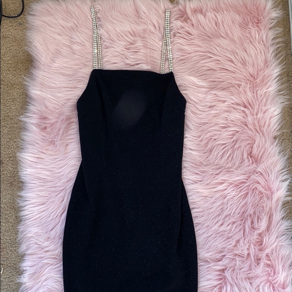 Black Dress with Bedazzled Straps